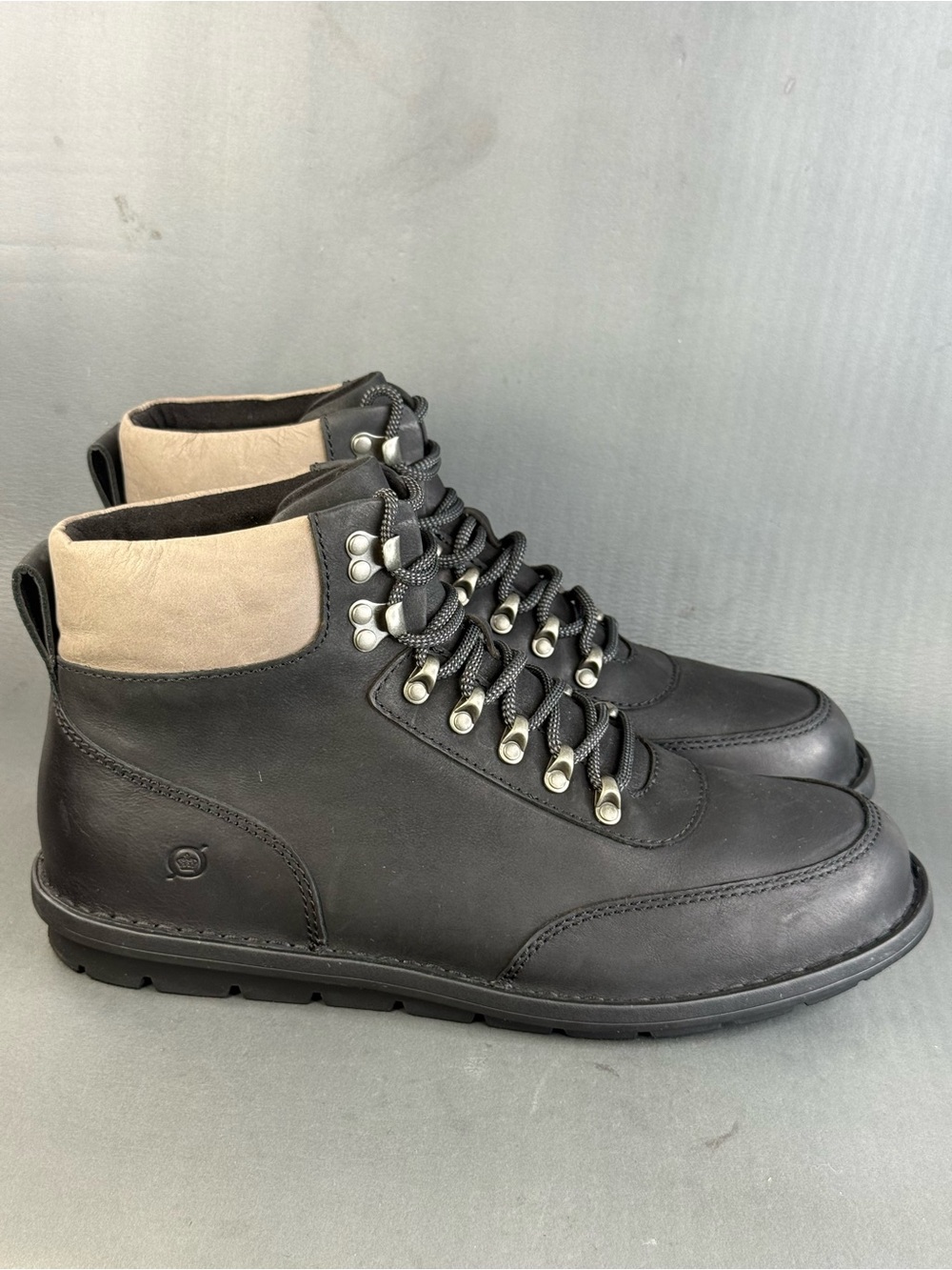 Born Men's Scout Apron Toe Black Lace Ankle Hiker Chukka Combat Boots Size 11.5
